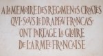 Plaque comm�morative � l'H�tel des Invalides